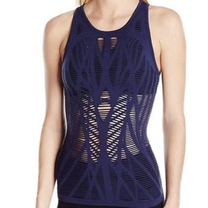 Alo Yoga Vixen Fitted Muscle Tank Rich Navy